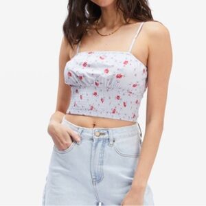 Billabong Floral Crop Tank Top